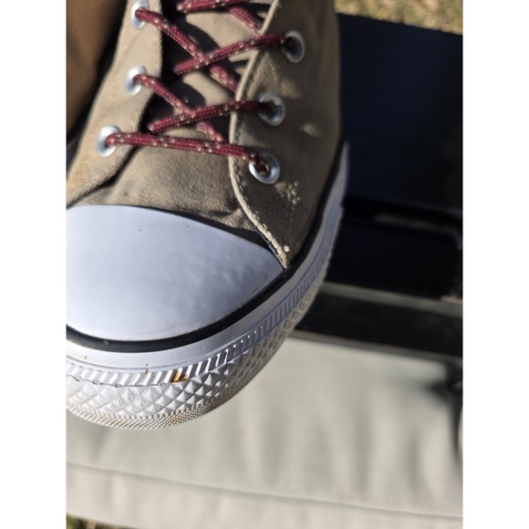 Mens 12 Converse Chuck Taylor All Star Street Mid Khaki Tan White Shoes 162383F - Picture 8 of 12